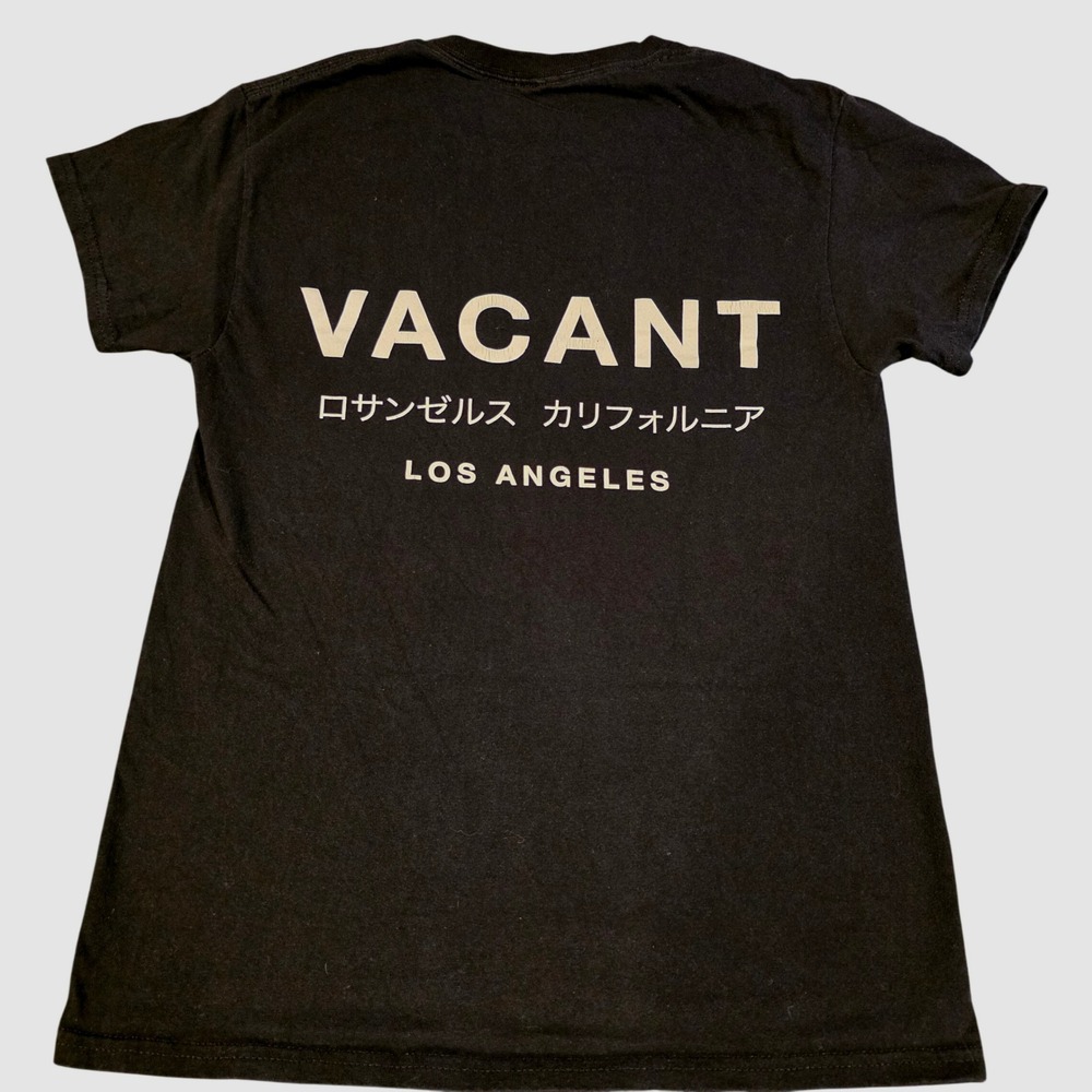 Pretty Vacant Los Angeles Japanese Text Black Graphic T-Shirt Mens Small